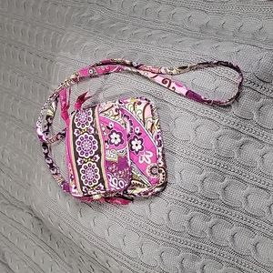 12.Pink Vera Bradely Small Cross Body Bag